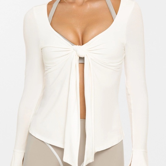 NAMA Body Bamboo™ Tie Front Long Sleeve - Picture 2 of 4